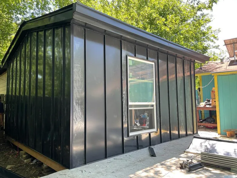 Black standing seam metal wall panels for Metal Roof Installation in San Ramon